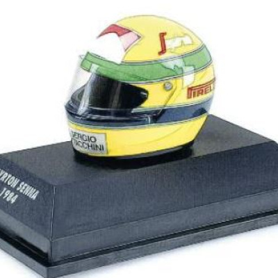 Ayrton Senna 1:8 Helmet  First F1 GP Brazil 1984
