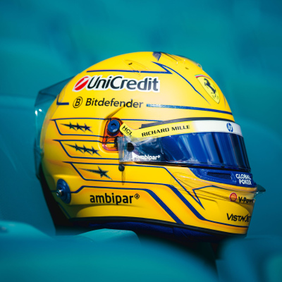Lewis Hamilton 1:5 Ferrari Helmet Miami GP 2025 