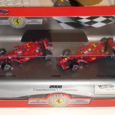 Kimi Raikkonen/Felipe Massa Ferrari Constructors Title 2008 2 Car Set