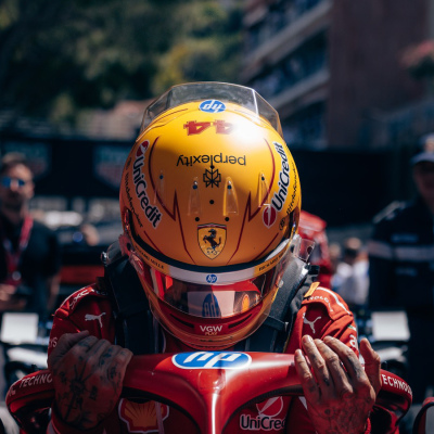Lewis Hamilton 1:5 Ferrari Helmet Monaco GP 2025 