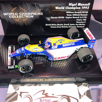 Nigel Mansell 1:43 Williams FW14B World Champion 1992