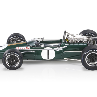Miniature F1 GP Replicas 1/18 – Brabham BT24 #1, GP Mexico 1967, Avec Présentoir