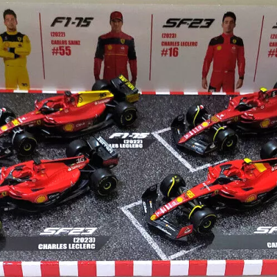 Carlos Sainz Jr/Charles Leclerc 1:43 Ferrari Racing Set SF-23/75 4 car set 2023  