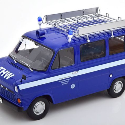 Ford Transit Bus THW Cologne With/Roof Rack Blue 1965