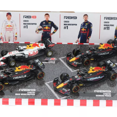 Max Verstappen/Sergio Perez 1:43 Red Bull Racing 4 Car Set 2023