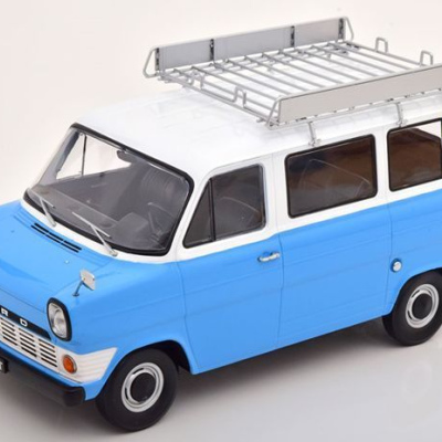 Ford Transit Bus W/Roof Rack Blue /White 1965