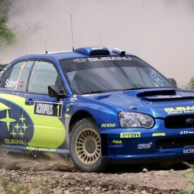 Petter Solberg Subaru Impreza WRC04 Winner Acropolis Rally 2004