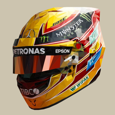 Lewis Hamilton 1:5 Mexican GP Helmet F1 World Champion 2017