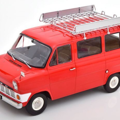 Ford Transit Bus W/Roof Rack Red 1965