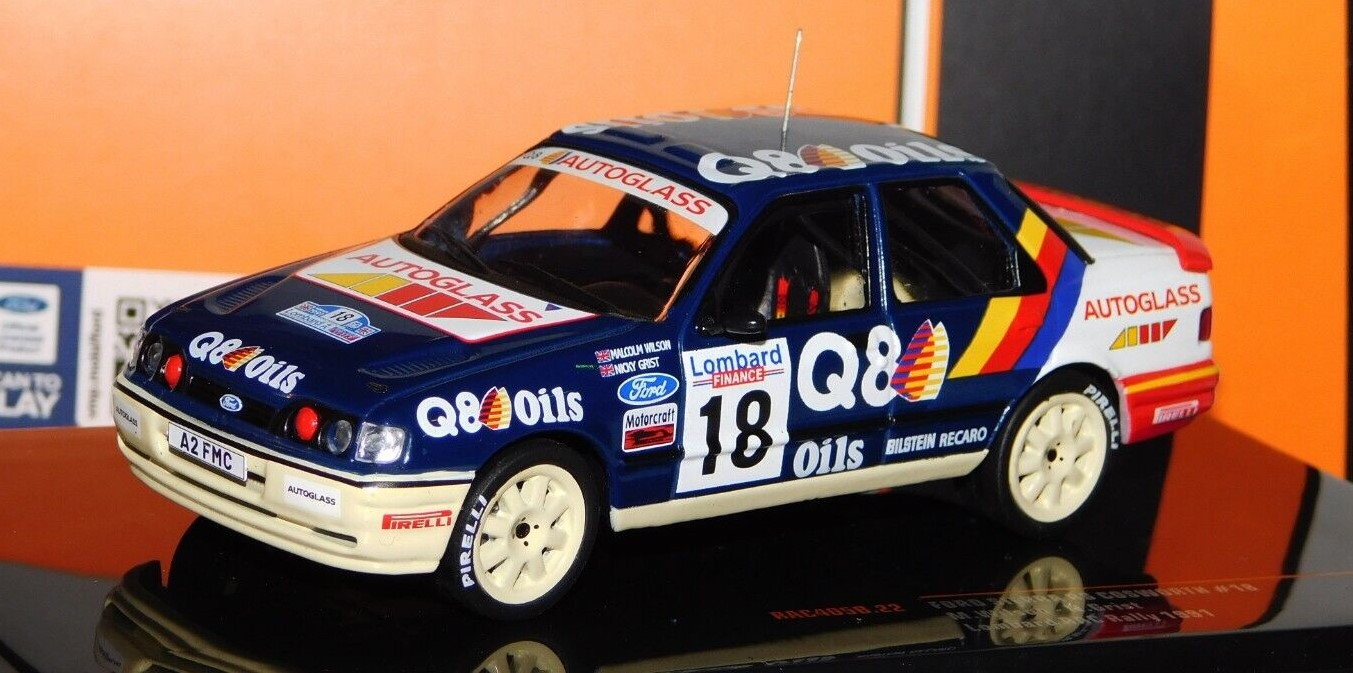 Modèle Réduit Ford Sierra RS Cosworth Rallye 1991 Malcolm Wilson IXO 1/43 - Neuf Boîte Fermée